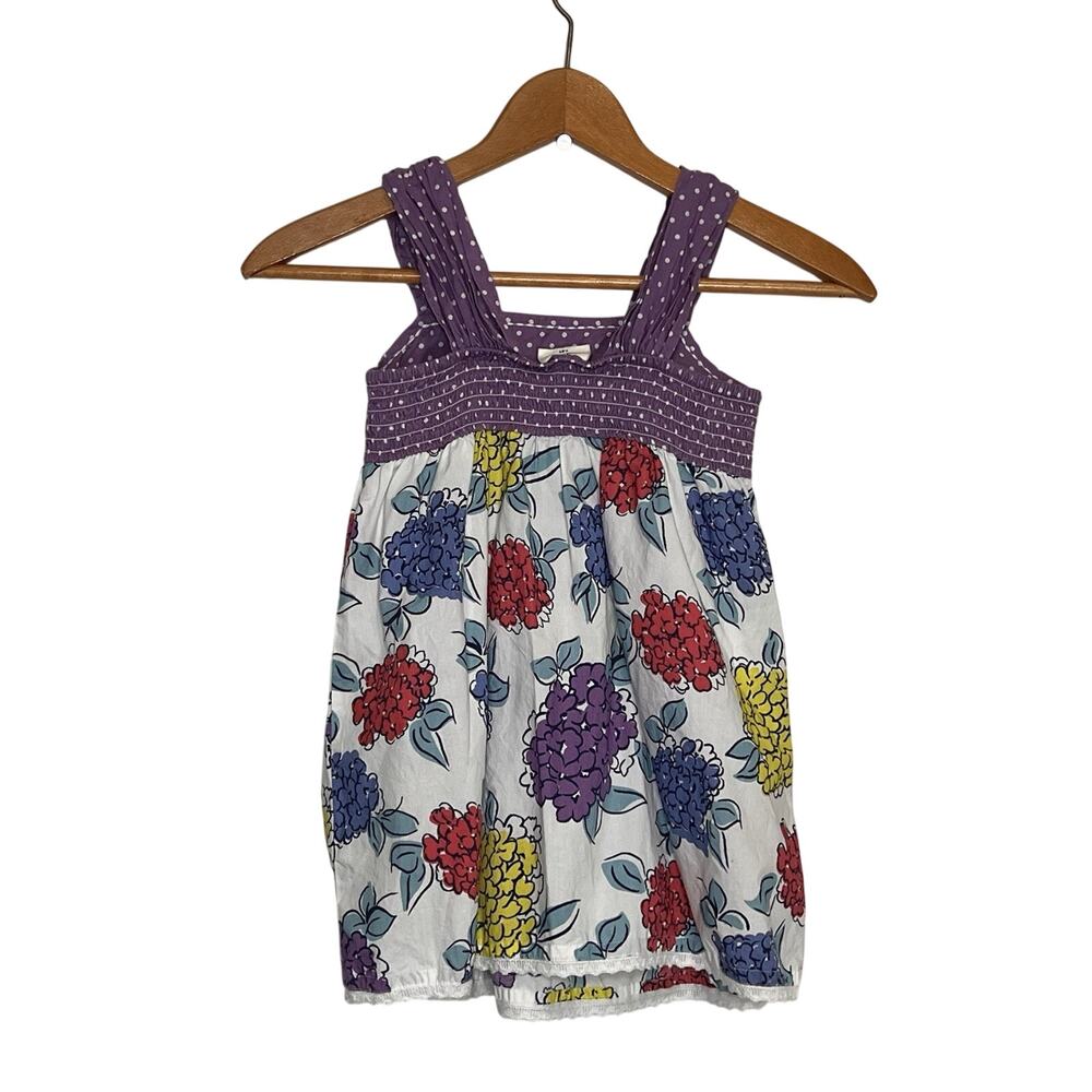 Mini Boden Tank Dress? Girls Size 7-8Y Floral Polka Dot Sleeveless Cotton *READ*
